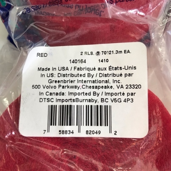 Crepe Streamers Bundle Red White 2Rolls/Pk 70’Roll - Picture 3 of 3